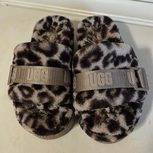 Ugg Fluffita Stormy Panther Grey Platform 7